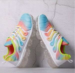 Lace-up colorful multicolor low-top sneakers